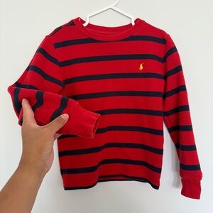 Polo by Ralph Lauren Red and‎ Blue Striped Sweater